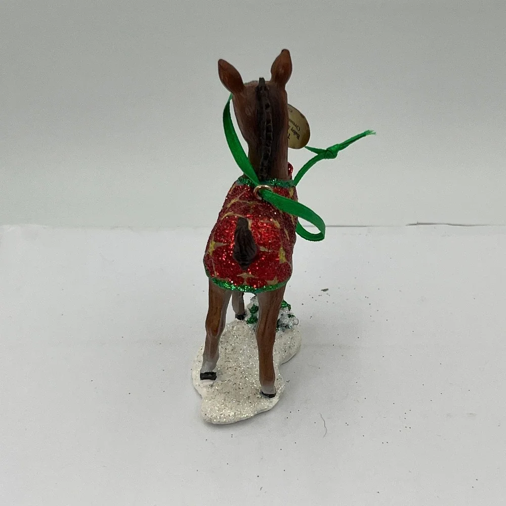 Danbury Mint Horse Baby Animal Ornaments Colt Brown Blanket Figurine Holiday